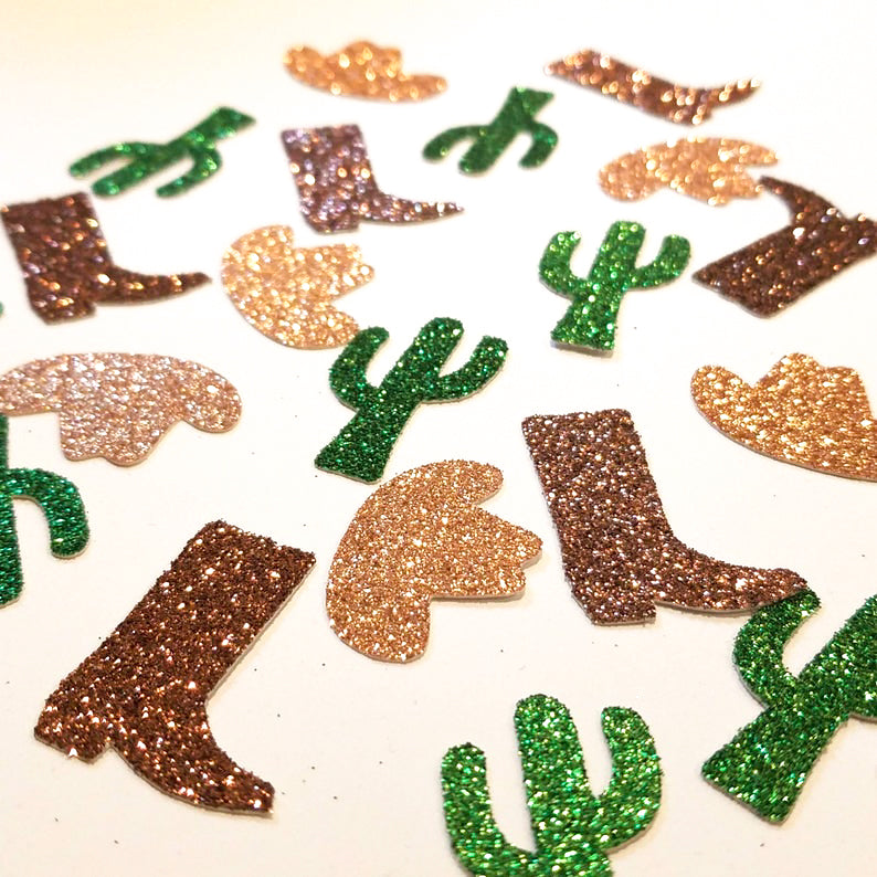 Rustic Country Western Glitter Confetti