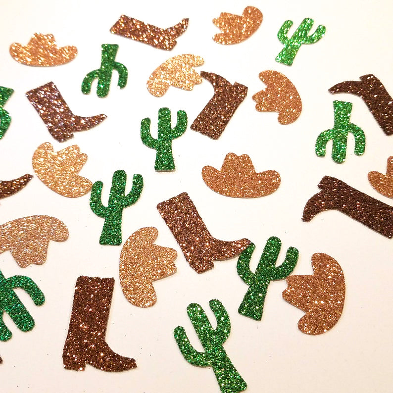 Rustic Country Western Glitter Confetti