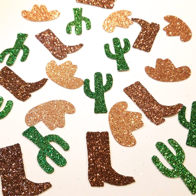 Rustic Country Western Glitter Confetti