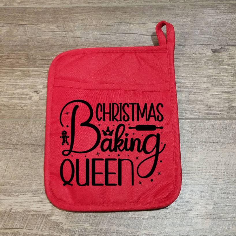 Christmas Baking Queen Potholder