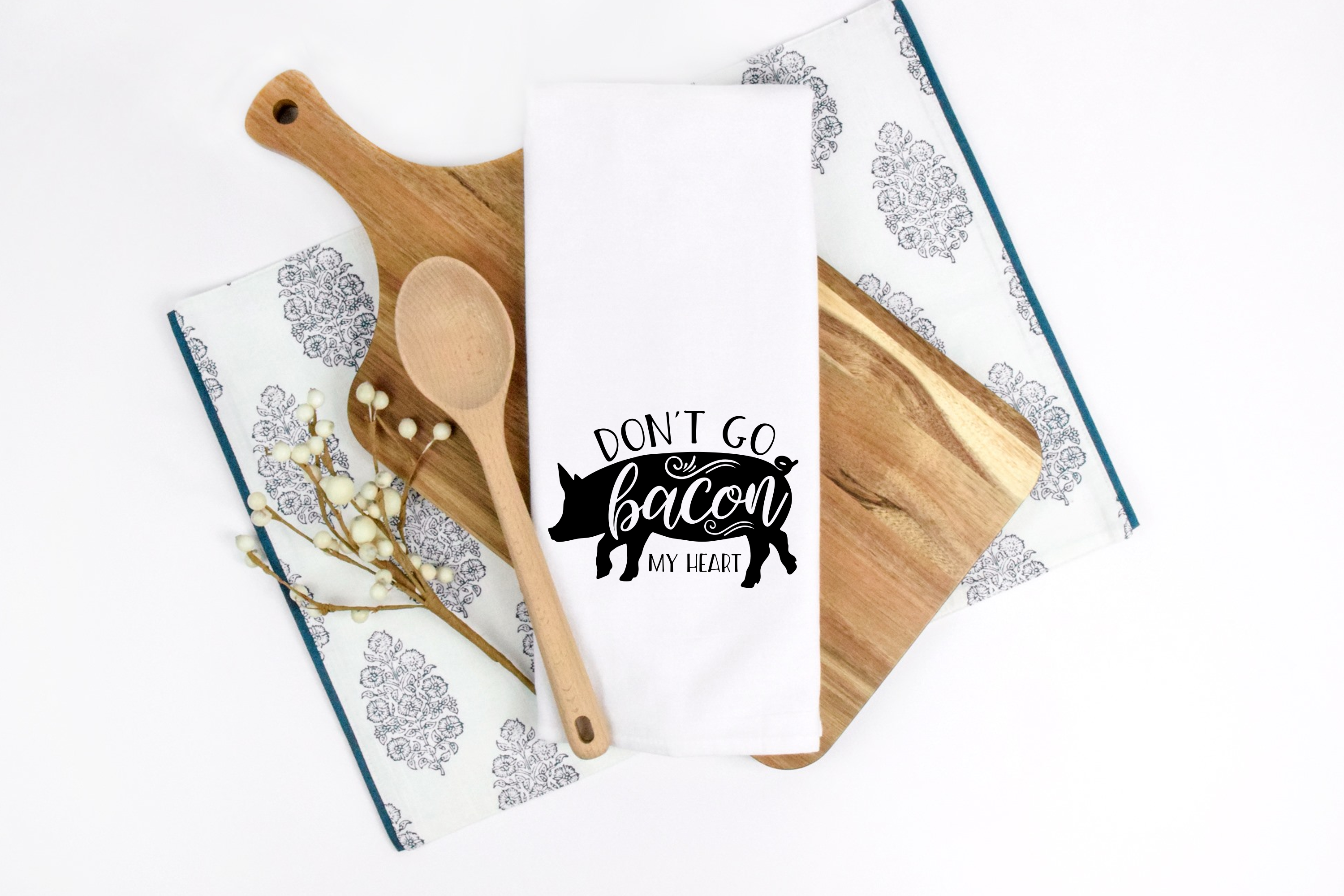 Don't Go Bacon My Heart Flour Sack Towel