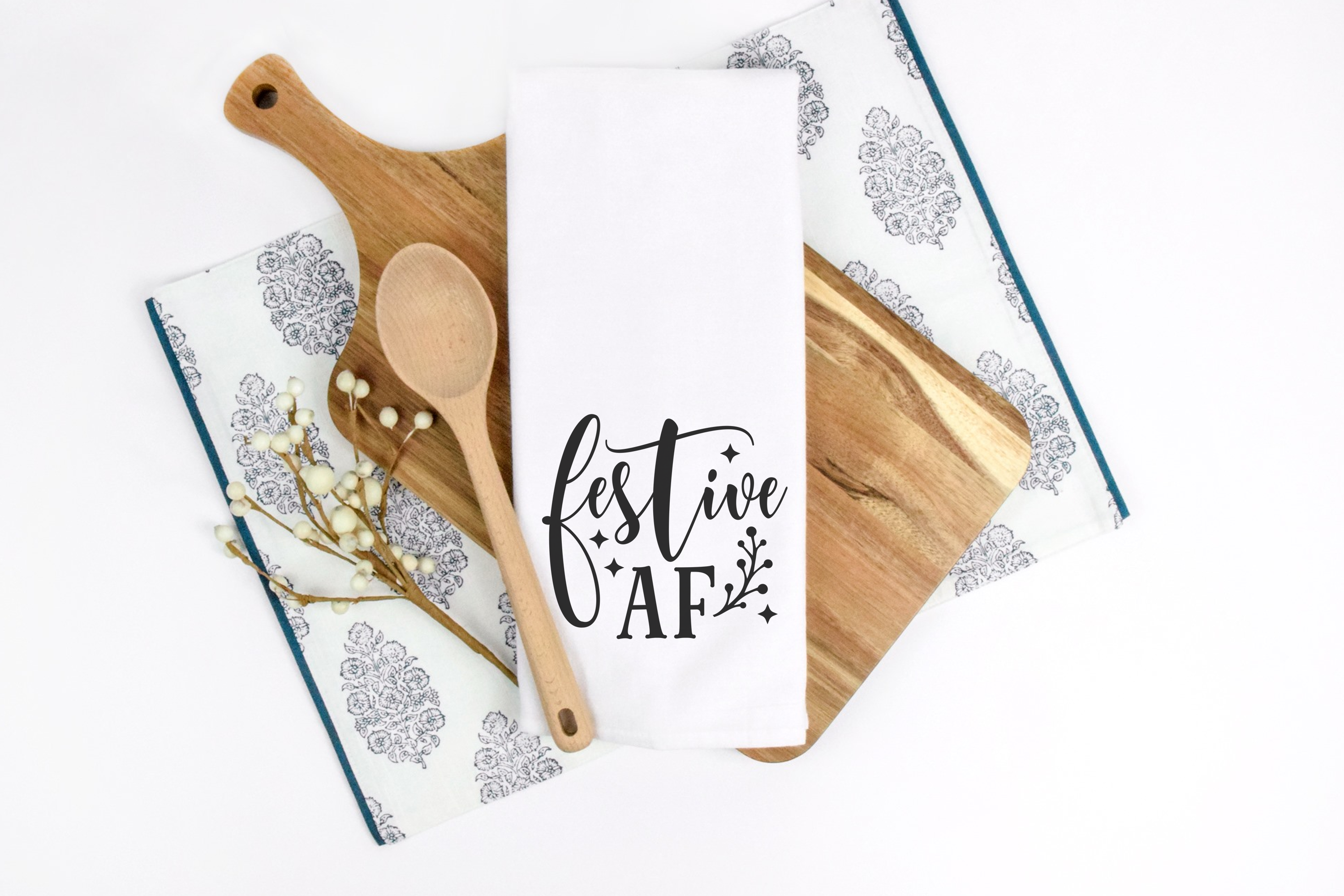 Festive AF Flour Sack Towel