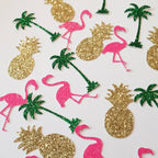 Tropical Flamingo Glitter Bachelorette Confetti