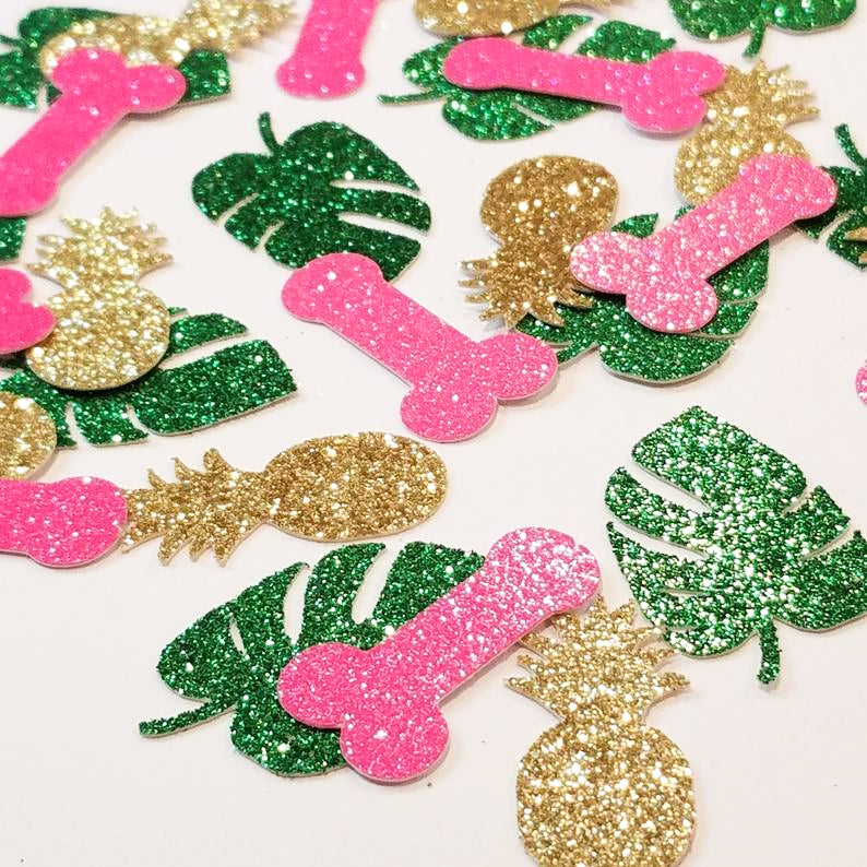 Tropical Bachelorette Glitter Confetti