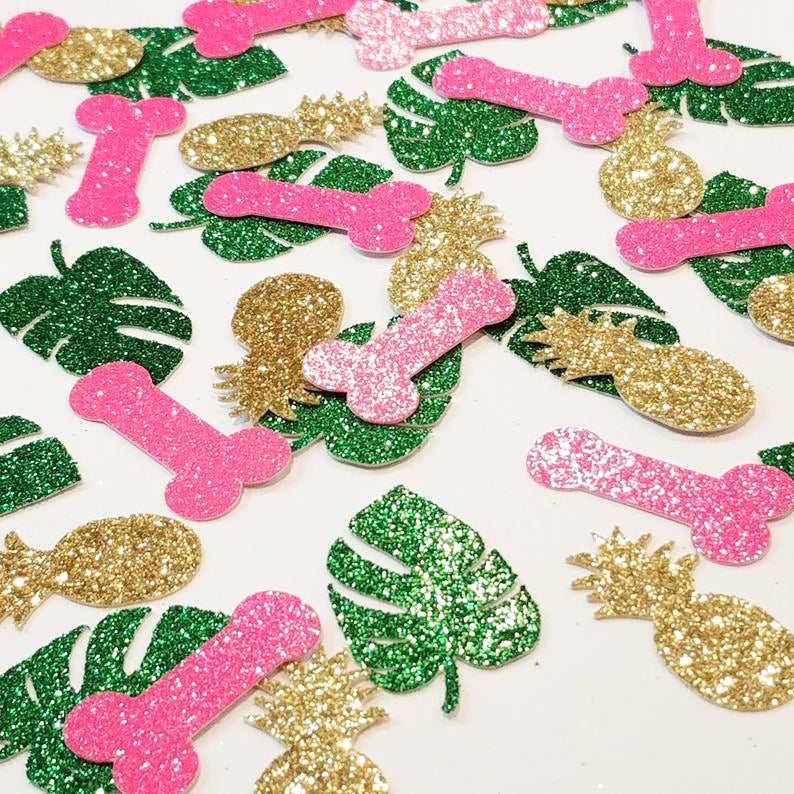 Tropical Bachelorette Glitter Confetti