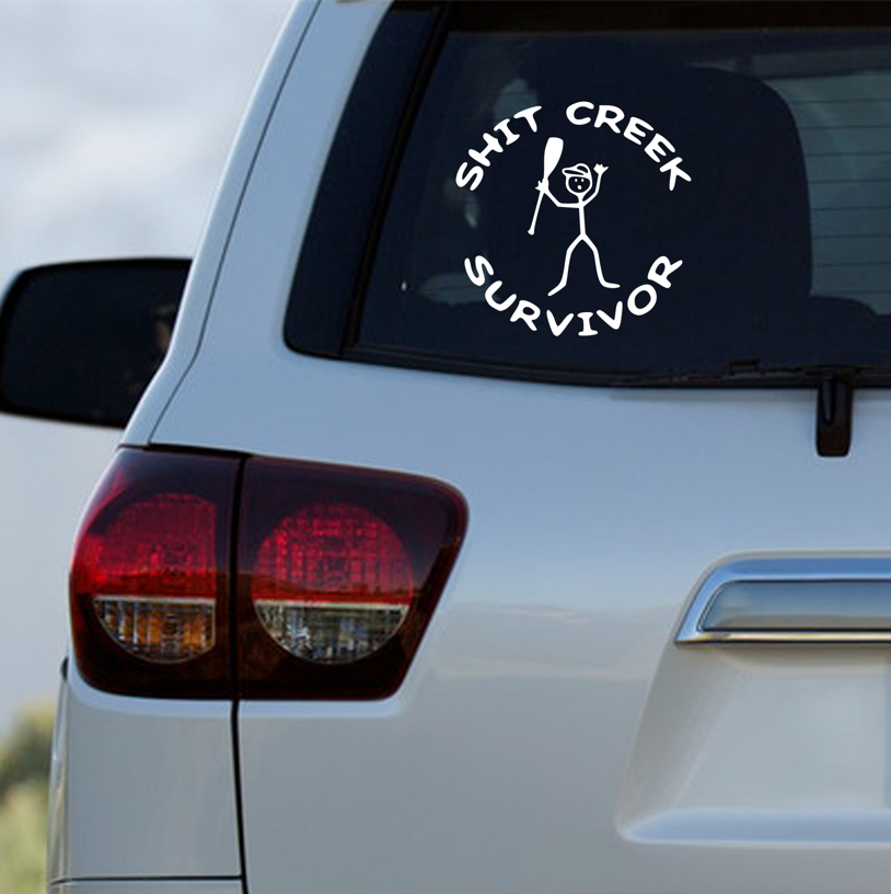 Shit Creek Survivor Car Decal