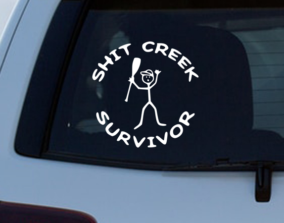 Shit Creek Survivor Car Decal