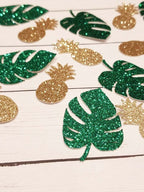Palm Leaf and Pineapple Tropical Glitter Confetti