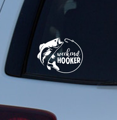 Weekend Hooker Fishing Decal