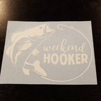 Weekend Hooker Fishing Decal